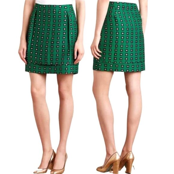 Anthropologie Dresses & Skirts - Anthropologie HD In Paris Women's Garden Glimmer Floral Mini Skirt Size US 2